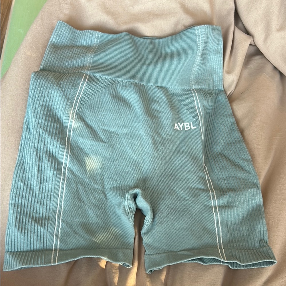 AYBL Blue Bike Shorts High-Waisted Seamless Design
